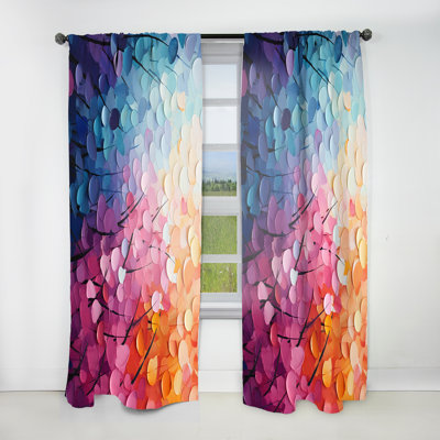 Liptak - Collages Curtain - Room Darkening Abstract Curtain - 1 Panels