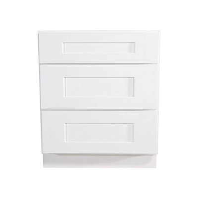 Recessed Panel 27'' W x 34.5'' H White Plywood Standard Base Cabinet Ready-to-Assemble