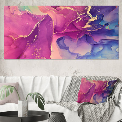 " Purple And Blue Liquid Fuchia Art XII "