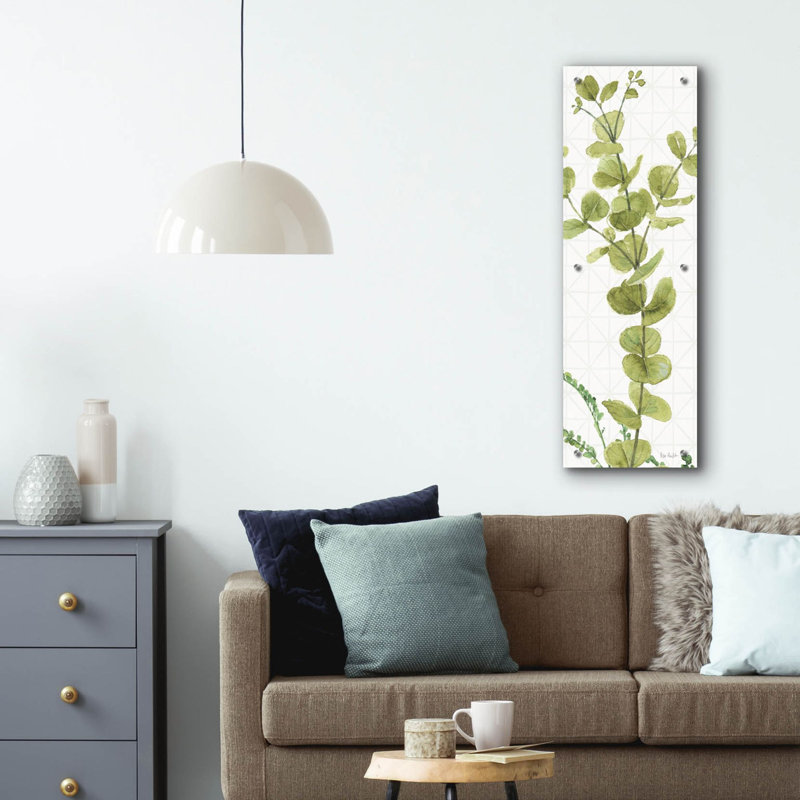 «Mixed Greens LX» par Lisa Audit, art mural en verre acrylique, H 36 po x l 12 po