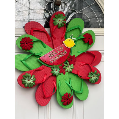 Handcrafted Door Wreath Watermelon Decor
