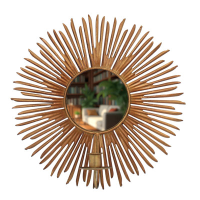 Sun Burst Candle Sconce, 13.75 Inches