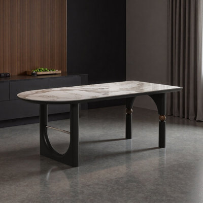 Modern Quality Rock Slab Irregular Dining Table