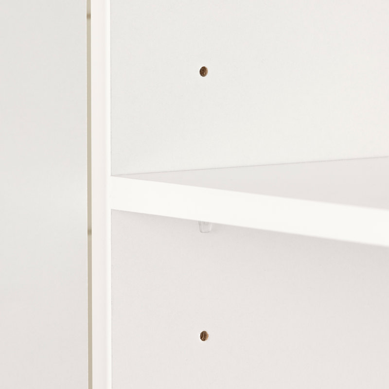 White Farmhouse 4-Door Storage Cabinet with Adjustable Shelves