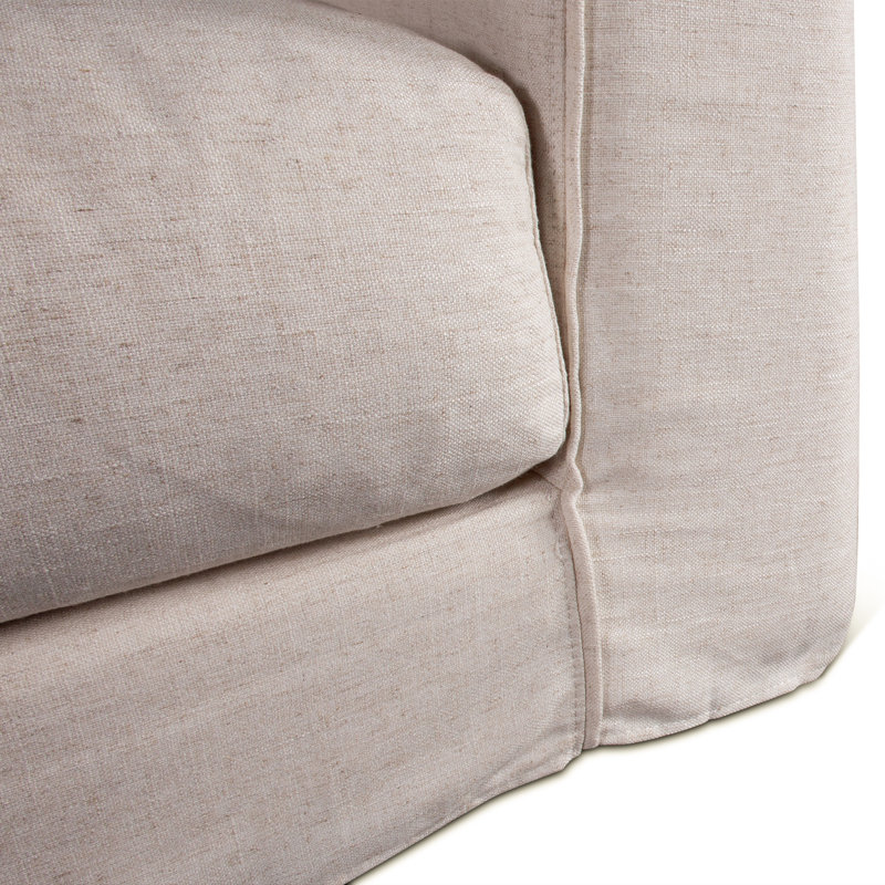Housse pour fauteuil en lin blanc Oliver