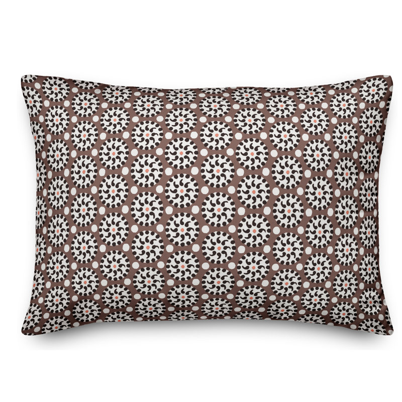 Boho Geometric Reversible Throw Pillow, Gray/Black