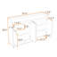 Contemporary Shoe Storage Cabinet with Adjustable Shelves, Solid Wood Legs and Ample Storage Space-130557393