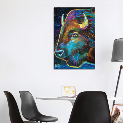 Galactic Buffalo 1 Piece Painting on Canvas