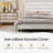 Upholstered Slatted Bed with Turned Gourd Legs-123875655