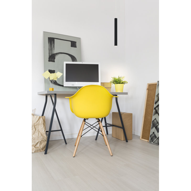 Bowning 1 - Light LED Single Pendant, 12" H x 1.25" W x 1.25" D, Matt Black