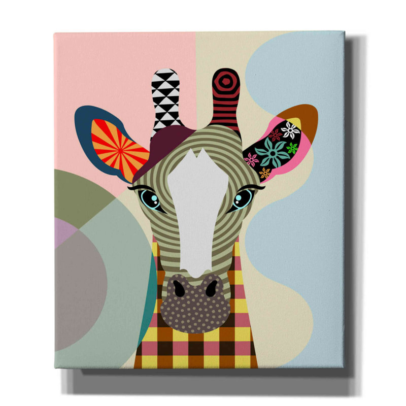 «Stand Tall Giraffe» par Lanre Adefioyue - impression sur toile tendue, H 30 po x l 26 po x P 1,5 po