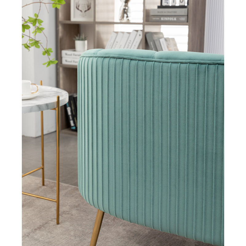 Ensemble de salon 2 pièces Marialana, Velours bleu sarcelle