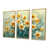 Toile avec cadre flottant or