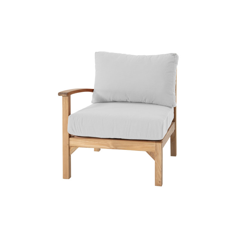 Fauteuil club d'extérieur en teck Huntington, Naturel