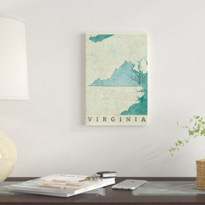 «Virginia Map», impression sur toile