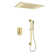 Camino 20"X14" Flush-Mount Rainfall Complete Shower System with Silde Bar and 64 Colors LED