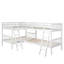 Lit superposé simple en forme de L avec échelle-1063269129
