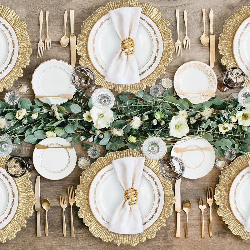 Striped Dinner Plate, Gold