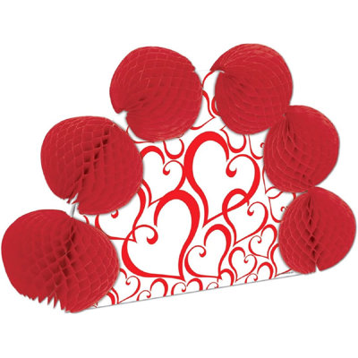 PMU Valentine's Day Mylar/Foil Disposable Centerpiece