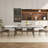 62.9" To 94.4" Sintered Stone Expandable Dining Table Set, Easy To Assemble-1051256815-1051411455
