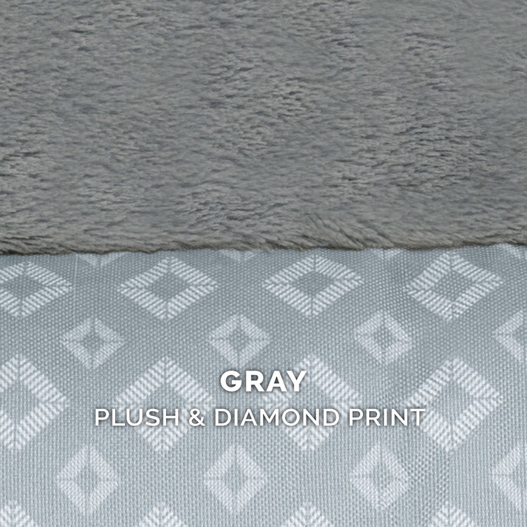 FurHaven Plush Faux Fur & Diamond Print Nest-Top Sofa Pet Bed - Wayfair  Canada
