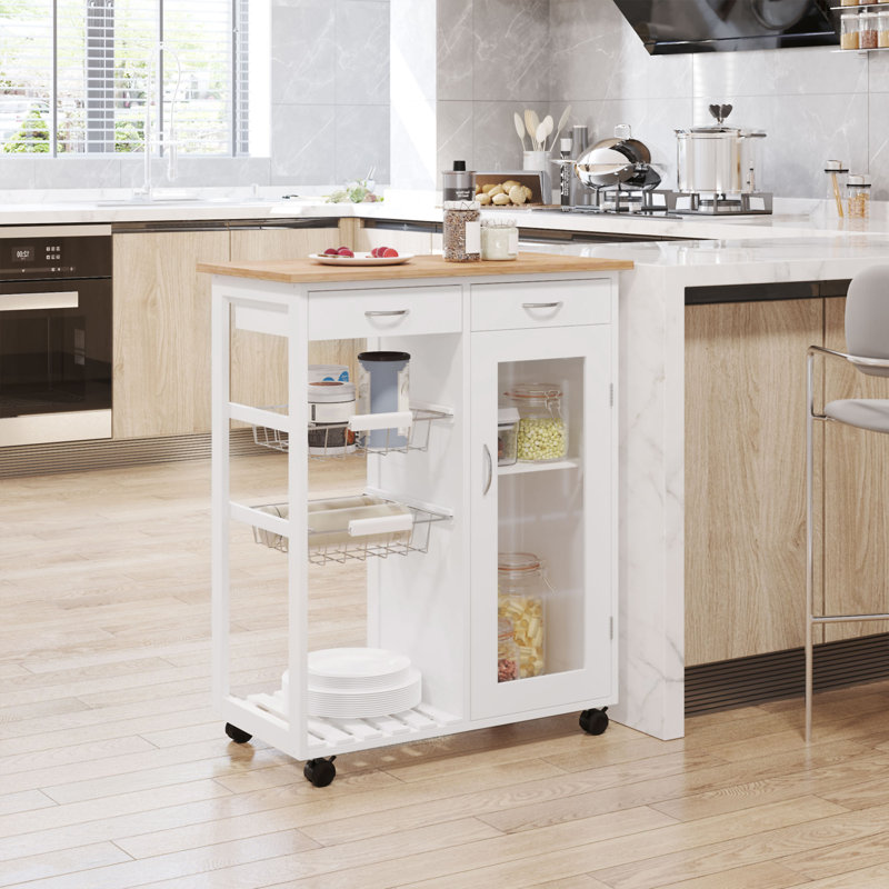 Îlot de cuisine 28 po avec rangement (tabouret non inclus)