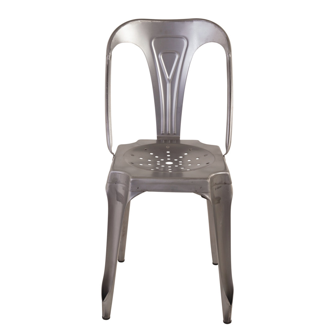 Burnett 45cm H Metal Slat Back Side Chair