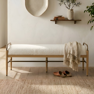 Modern Bench With Metal Frame