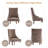 Modern Linen Fabric Kitchen Side Chair,  Dining Chair（Set Of 2）-907506182-907506425