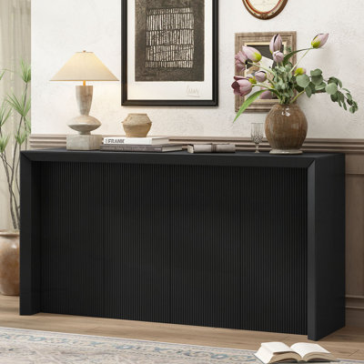 Console en placage de bois d'acacia