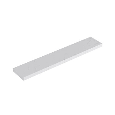 Éclaboussure latérale en pierre reconstituée blanche 21,25 po x 4 po Carrara