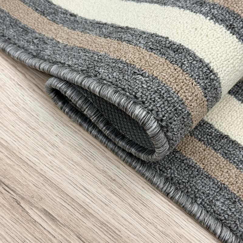 Tapis gris antidérapant sur mesure, Tapis de couloir 2 pi 8 po x 25 pi
