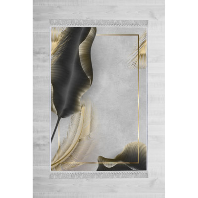 Luxury Hall Carpet - 100% Velvet Fabric, 3.3 x 9.8 ft | 100% Cotton Sole, Pile Height: 0.4 in, Total Height: 0.5 in | Antibacterial, Non-Slip, Machine Washable, 3D Digital Printing | Elegant Design for Home Décor