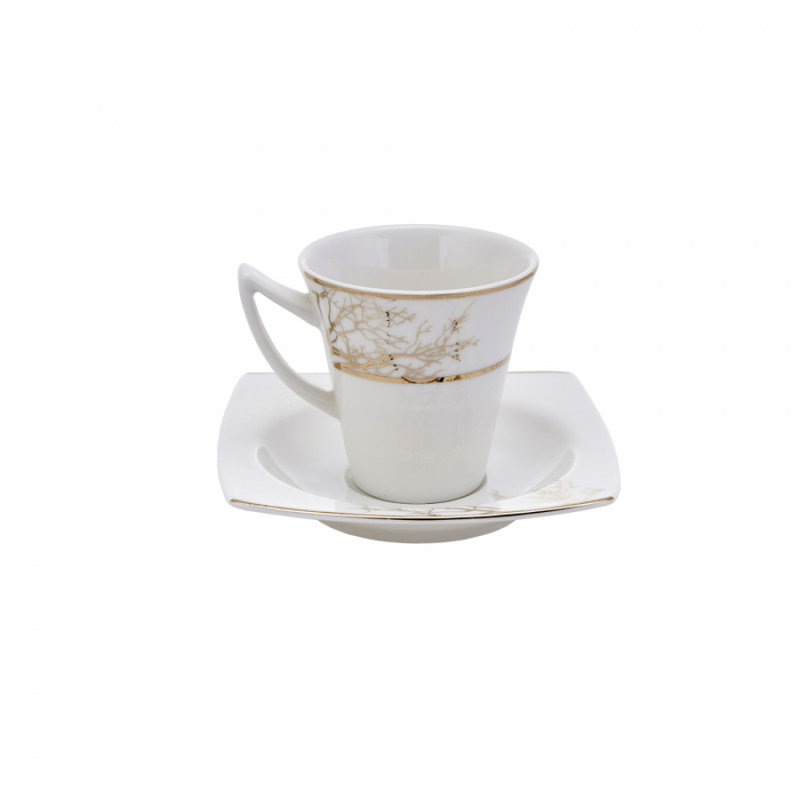 Porcelain Espresso Cup and Saucer