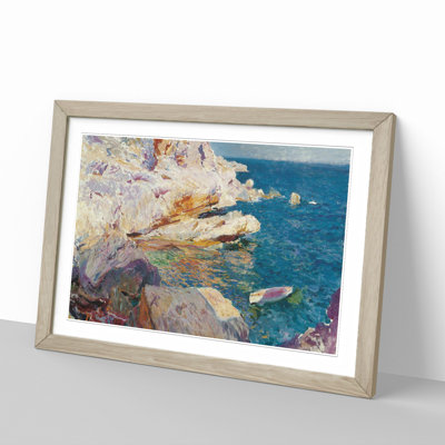 Sea Cliffs by Joaquin Sorolla Y Bastida - Picture Frame Painting on MDF