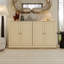 Buffet 100% bois massif 64 po avec portes solides, 4 tiroirs et tablettes réglables-296575450