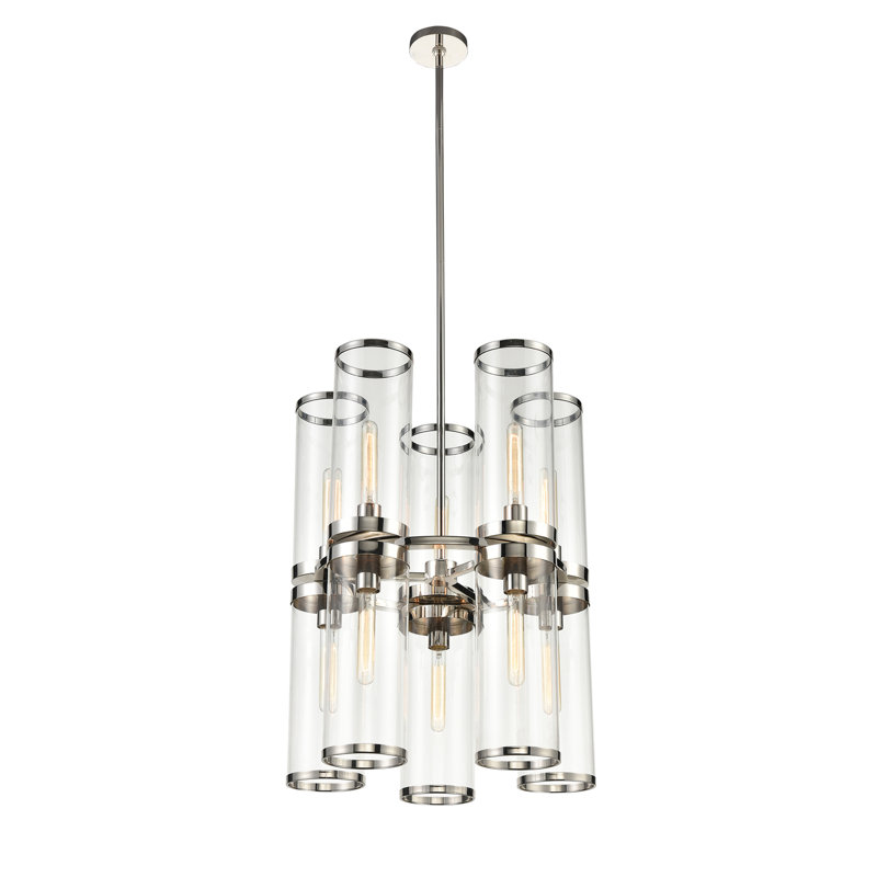 Revolve II 10 - Light Chandelier, Polished Nickel