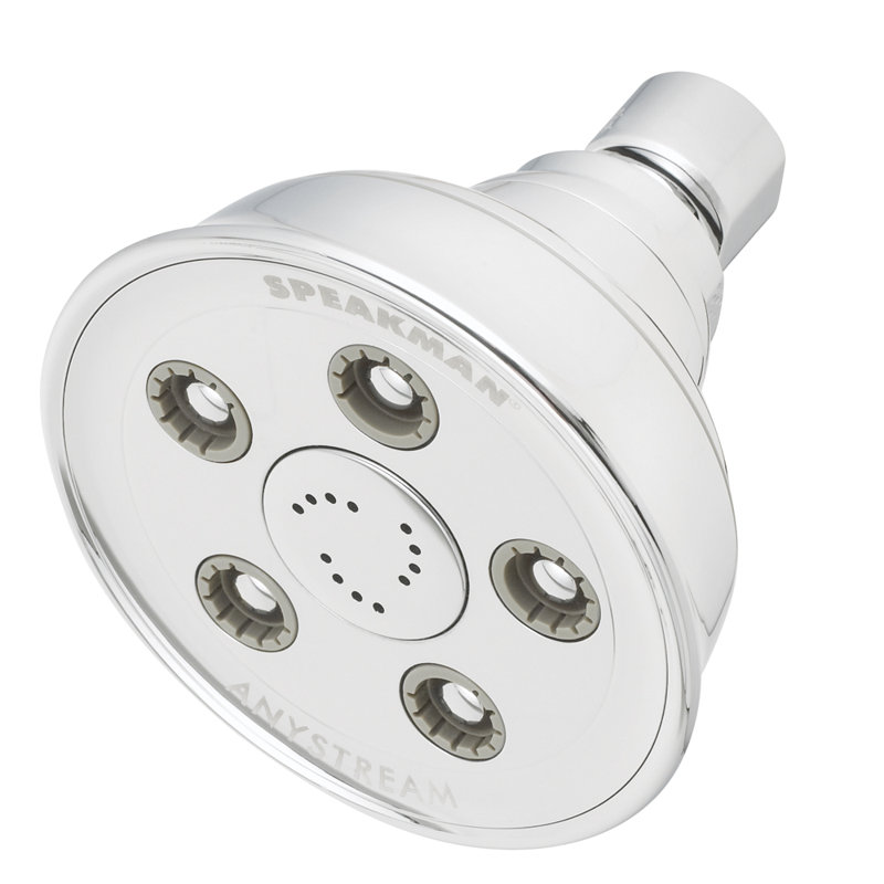 Caspian Adjustable Shower Head, Polished Chrome, 2.0 GPM
