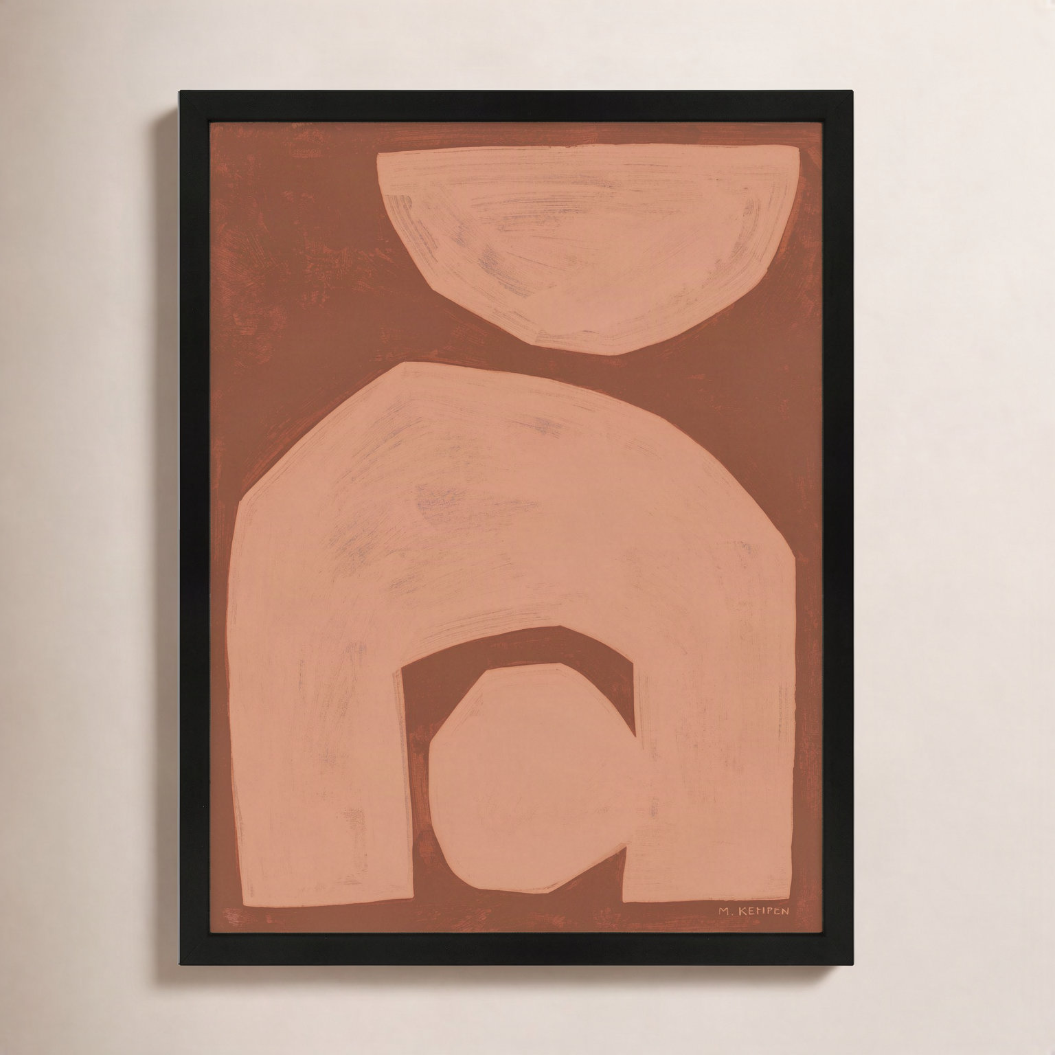 Module on Terra Cotta "Module 2" Print, 30'' H x 24'' W, Black