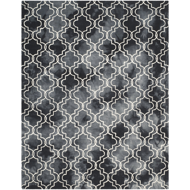 Tapis géométrique en laine / coton touffeté à la main Dennard, Rectangle 8 pi x 10 pi