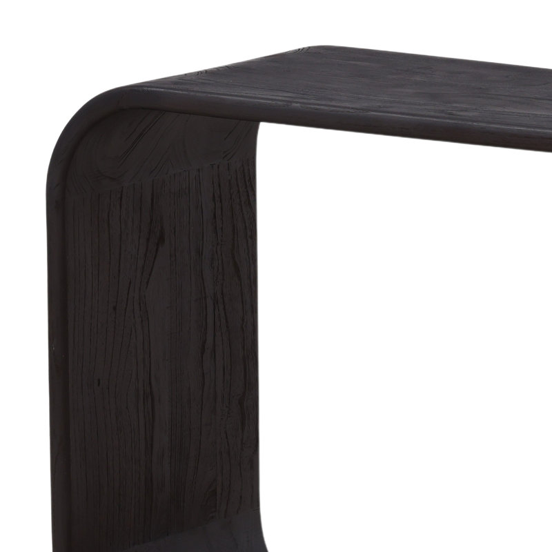Jaimes 65" Wide Mindi Wood Console Table, Dark Brown