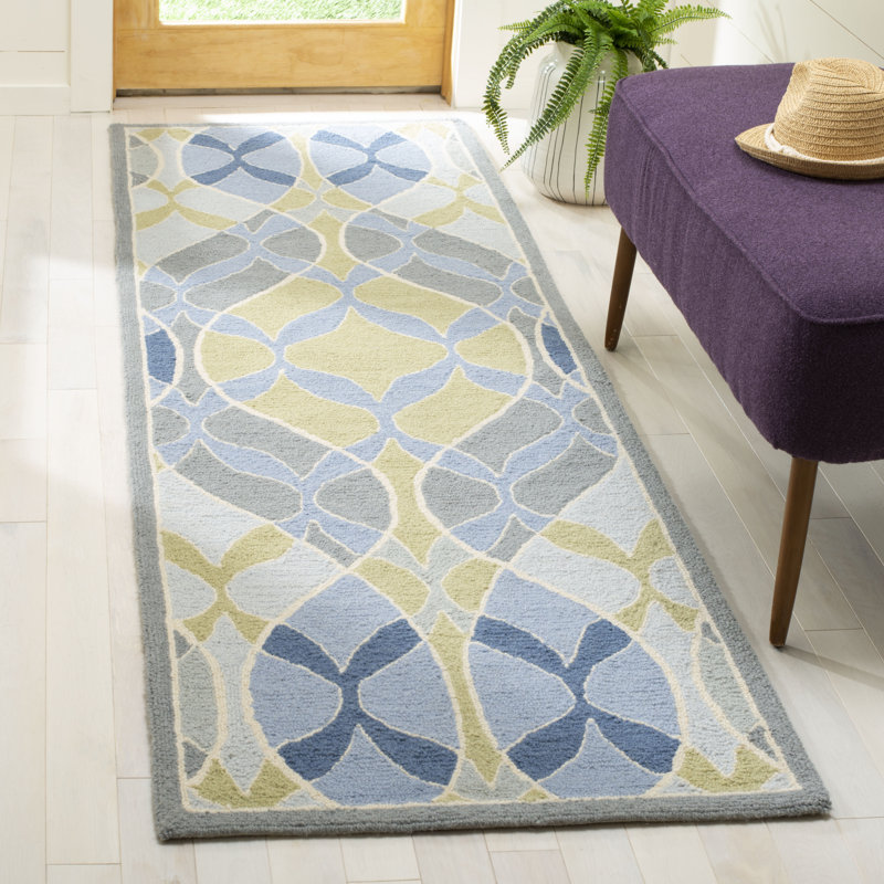 Chelsea Hand Hooked Wool Pile Abstract Rug, Runner 2'6" x 8'