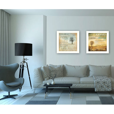 Set Of Two Meaning 1 White Framed Print Wall Art -  ZeaZu, 405692