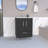 Velloc Single Bathroom Vanity, Double Door Cabinet, One Drawer -Black-1666070400