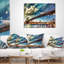 «Manhattan Skyline at Summer» - Coussin imprimé Cityscape-30967920-30967916