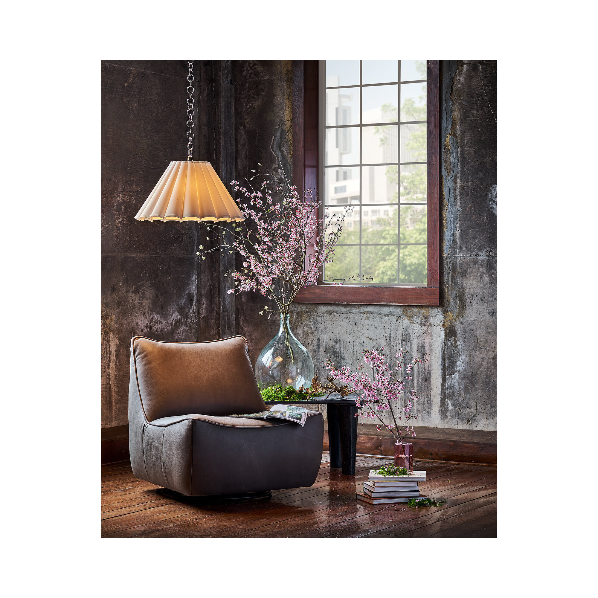 Allison Pendant Large (Natural Brass), Polished Nickel