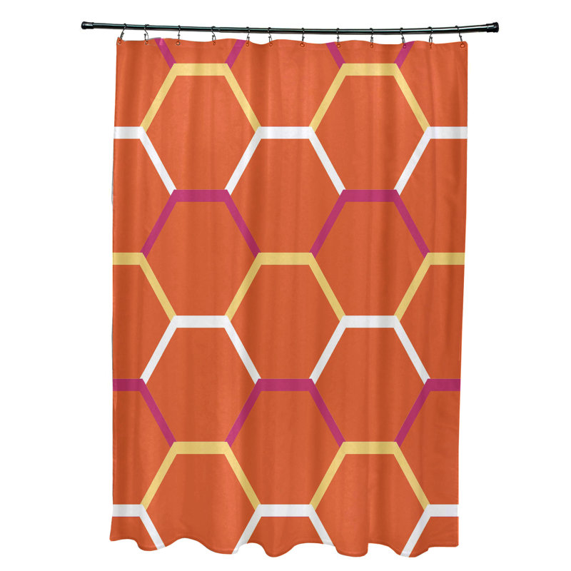 Rideau de douche synthétique synthétique Cool Shades, Orangé