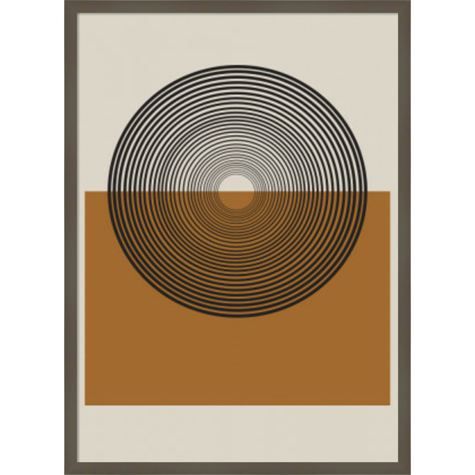 Retro Landscape by The Miuus Studio, Gray, 33" H x 24" W x 1" D