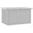 vidaXL Storage Box Grey Galvanized Steel, Plastic Large