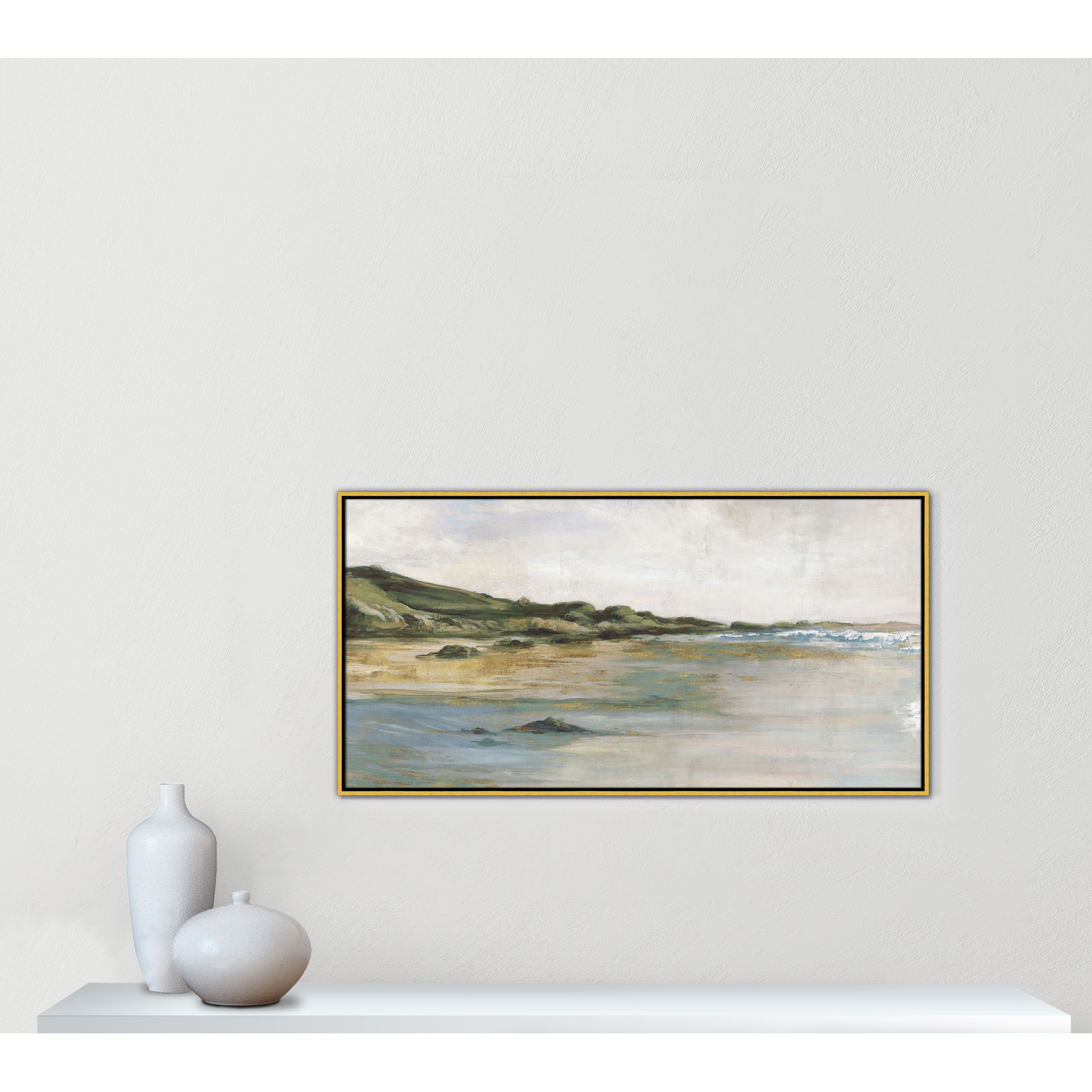 Cordoba "Tide's Edge" Print, 25.5" H x 49.5" W, Gold